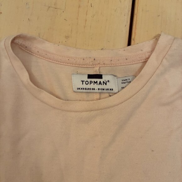 Topman Creamy Pink Short Sleeve T-Shirt - Picture 2 of 2